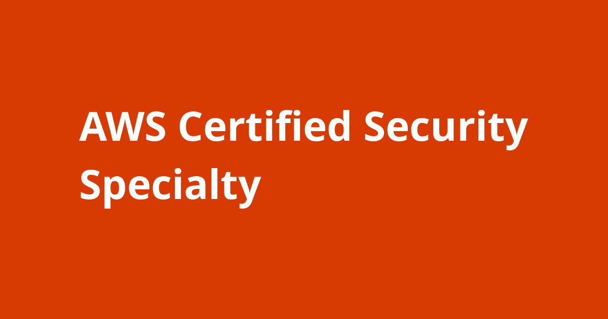 AWS Certified Security Specialty - Open Source Agenda