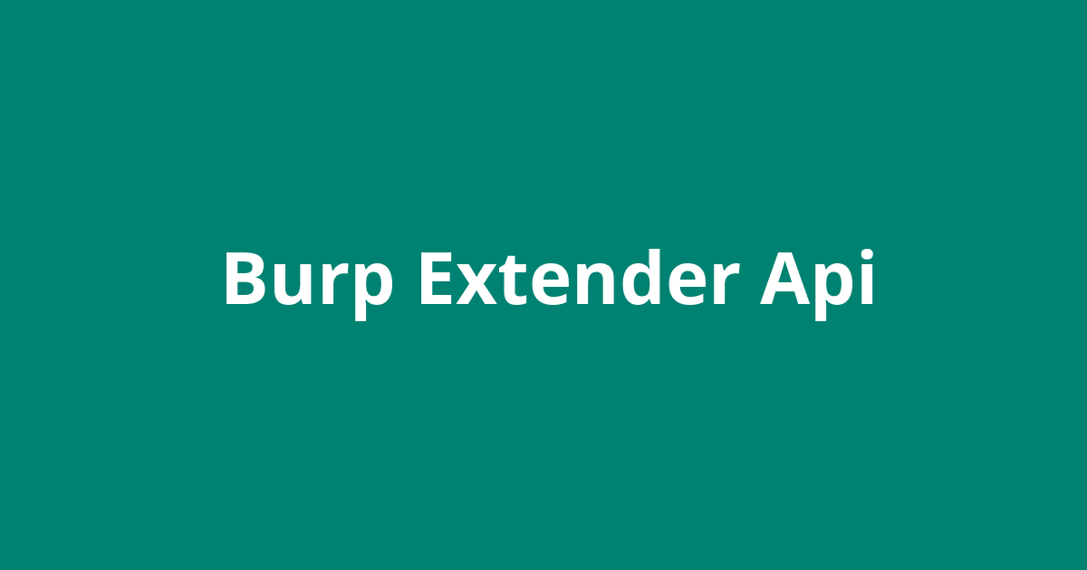 burp extensions for api testing