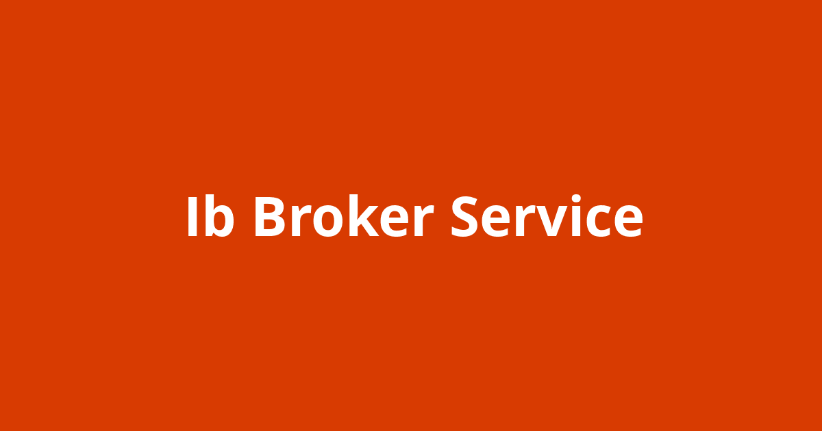 ib broker