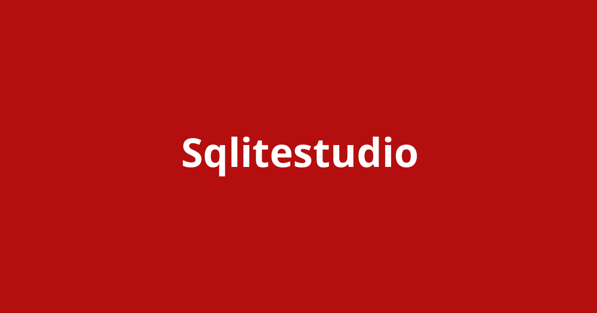 sqlitestudio databases