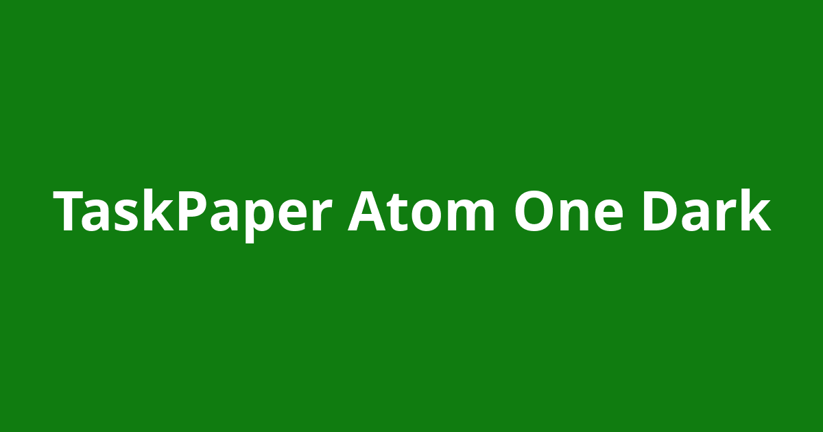 atom taskpaper