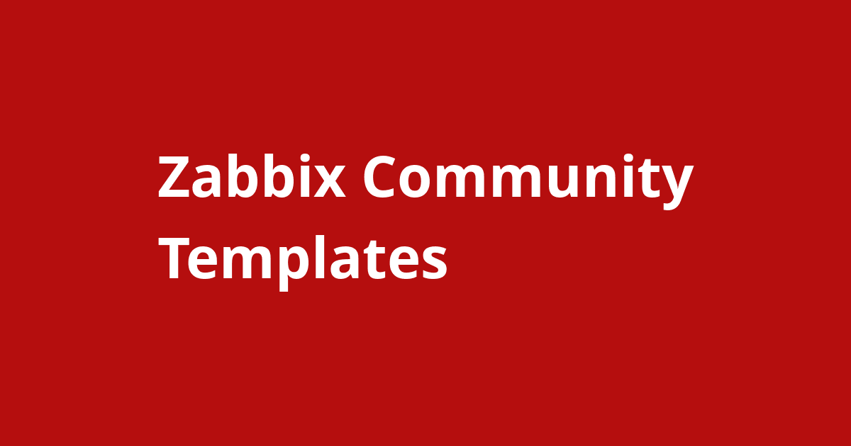  Zabbix Community Templates Open Source Agenda